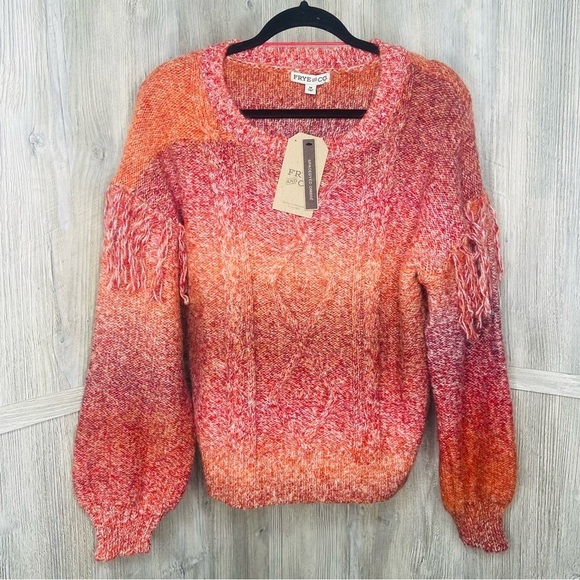 Frye & Co Ombre Fringed Sweater - Picture 1 of 7